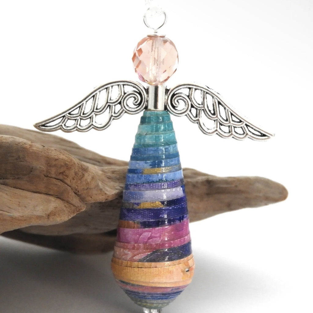 Upcycled Paper Angel ornaments