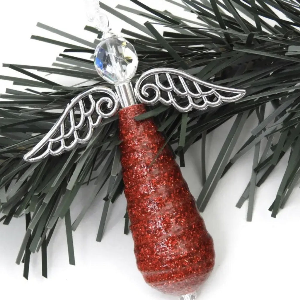 Glitter Angel Ornaments Upcycled Paper