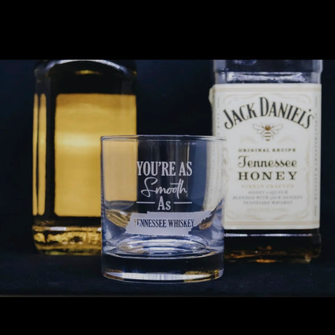 Smooth as Tennessee Whiskey Rocks Glass