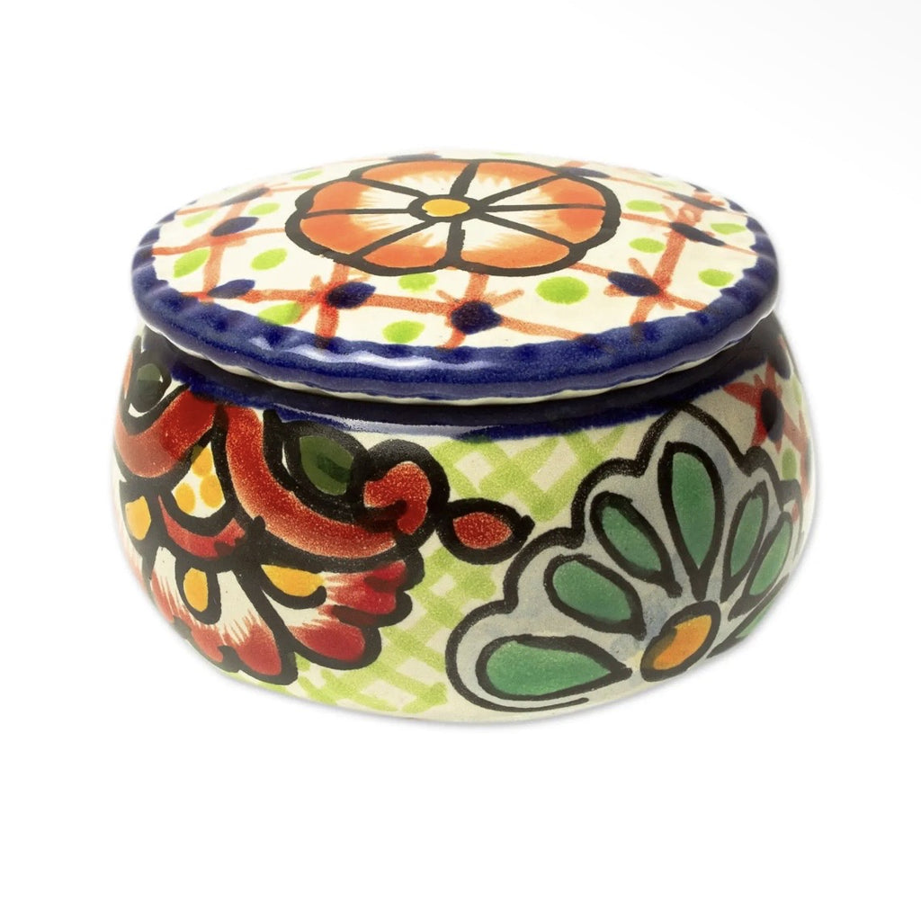 Handmade Hidalgo bouquet ceramic decorative box