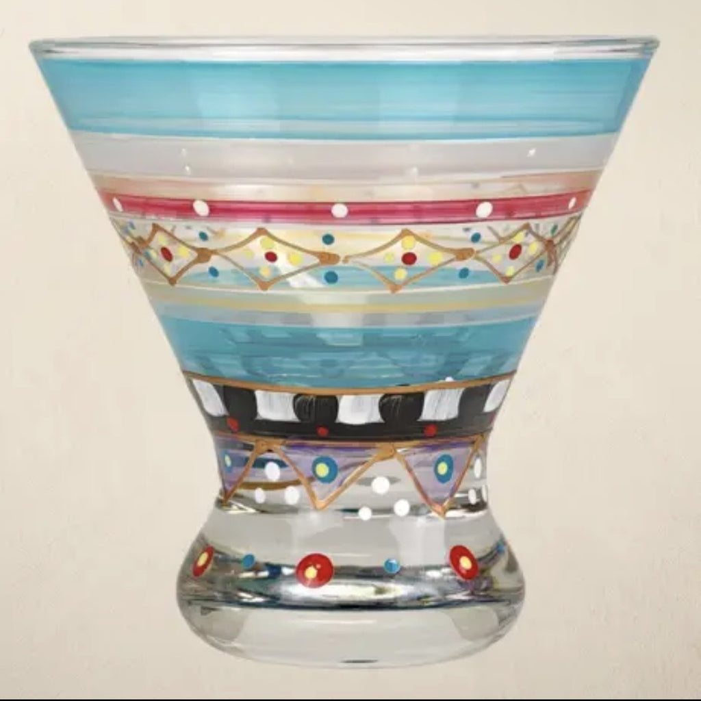Moroccan Mosaic Carnival Cosmopolitan Glass hand Painted