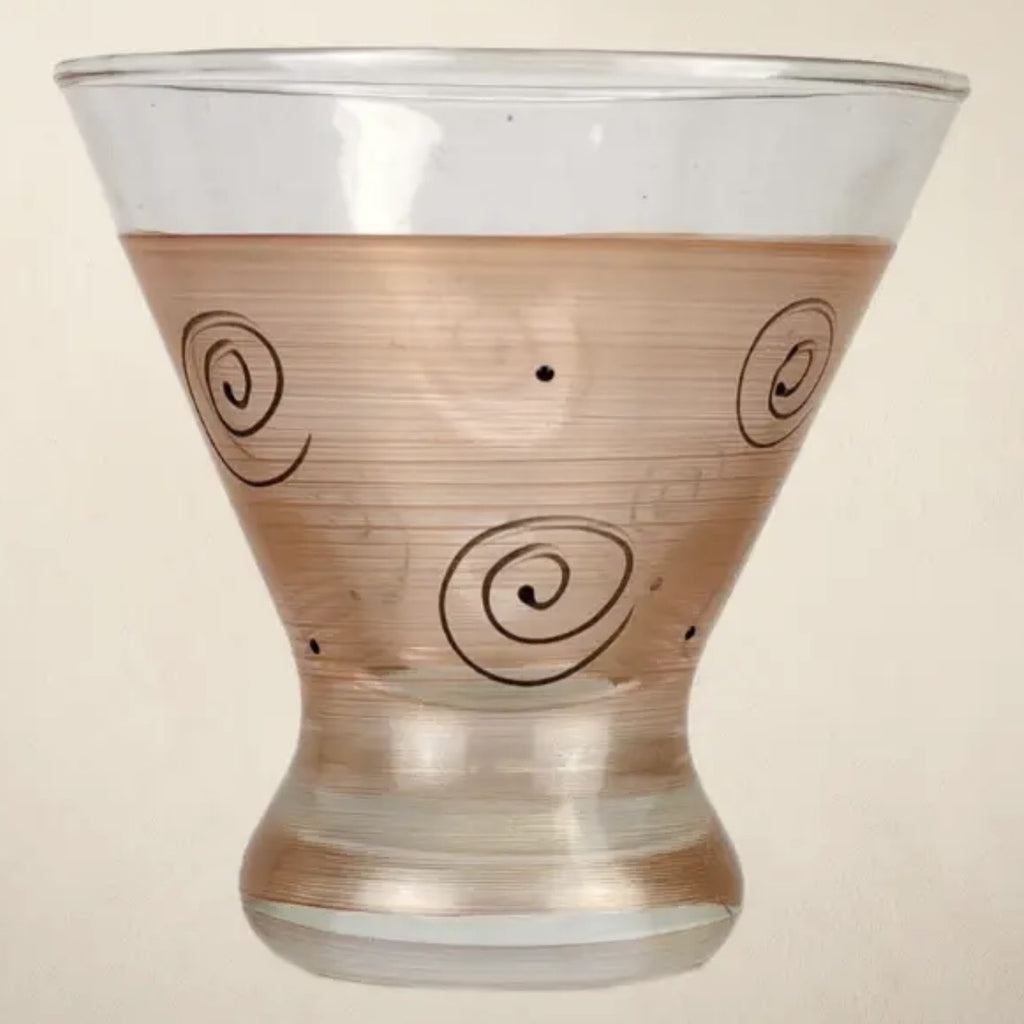 Tuscan Sunset cosmopolitan glass hand paint