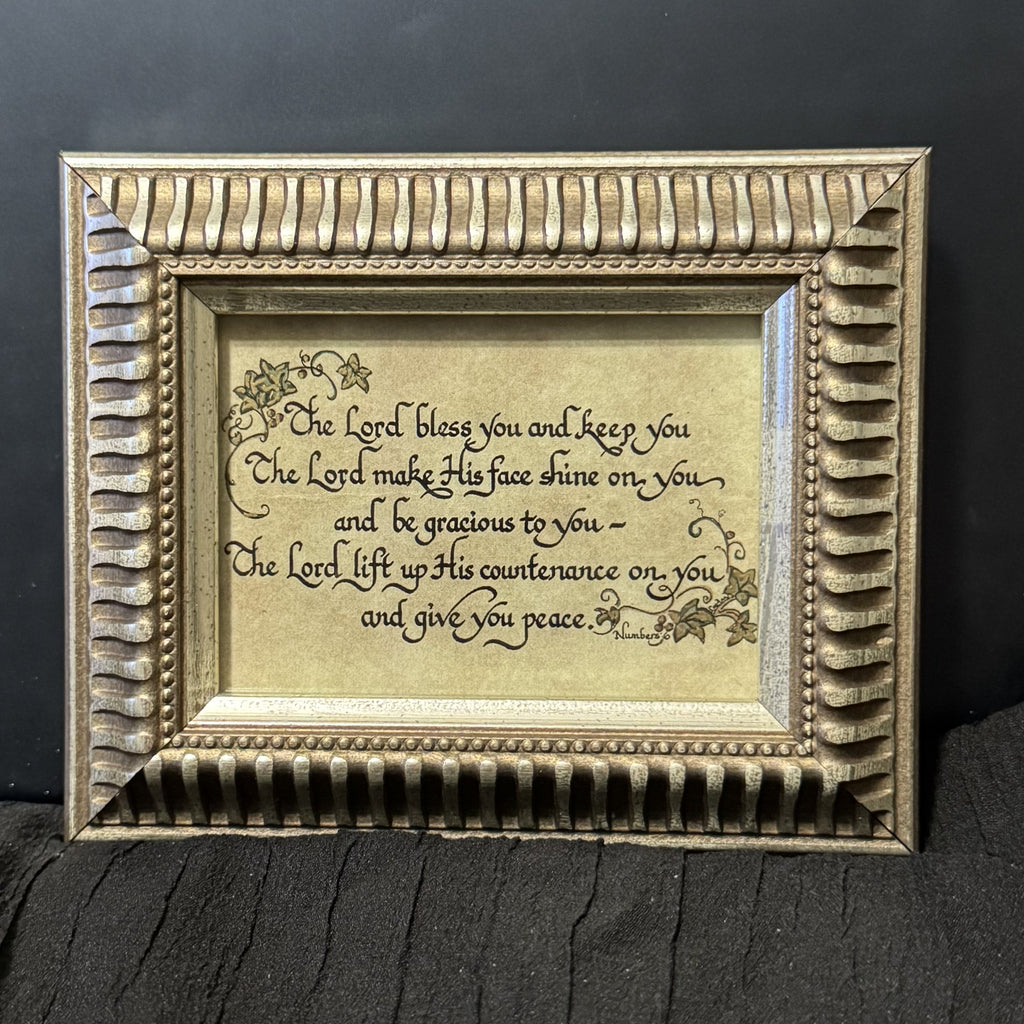 The Lord Bless You And Keep You framed calligraphy