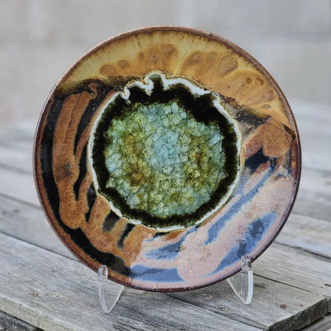 Handmade Pottery Geode Plate