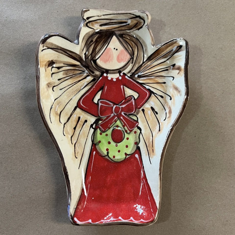 Red Angel Plate Christmas 26