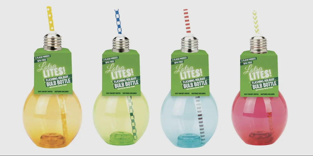 Lotsa Lites flashing holiday beverage bulb  bottle
