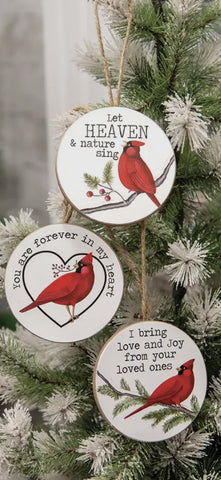 Cardinal Ornaments ast 3