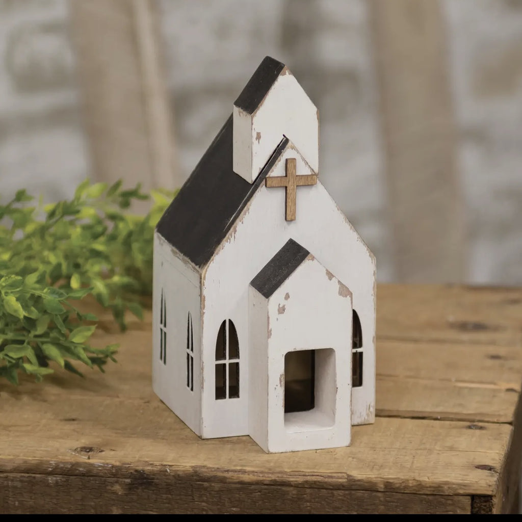 Church Sitter Decor Distressed