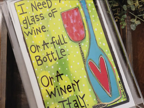 Framed Wine Art 11 x 17