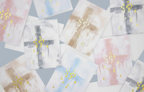 Cross Art w/ Gold Foil Greeting Card
