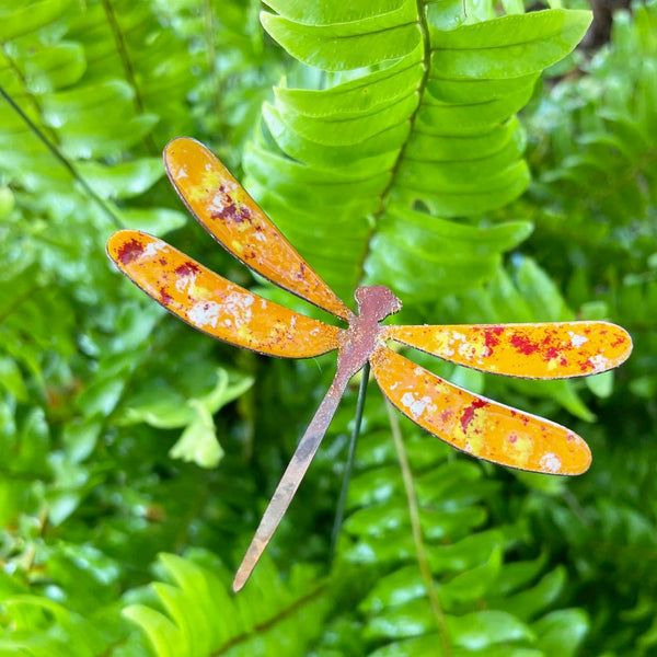 Copper Enamel Painted Dragonflies