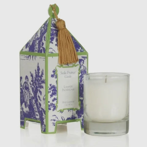 Lavender Provencale Toile Mini Pagoda Box Candle
