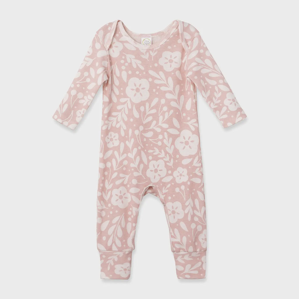 Pretty-in-Pink Floral Baby Romper