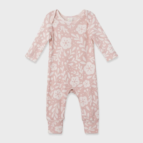 Pretty-in-Pink Floral Baby Romper