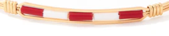 Spirit Ronaldo Collegiate Bracelet- Red 1 & White