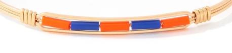 Spirit Ronaldo Collegiate Bracelet- Orange & Blue