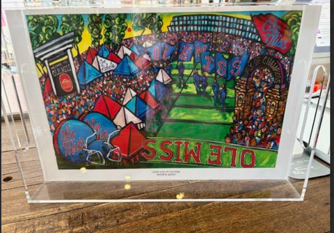Acrylic Tray with 11x17 Ole Miss Insert by David Lynch