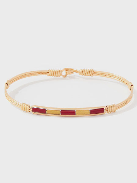 Spirit Ronaldo Collegiate Bracelet- Maroon & Gold