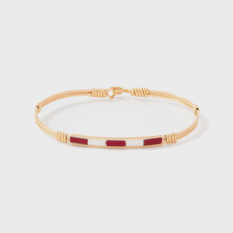 Spirit Ronaldo Collegiate Bracelet- Maroon & White