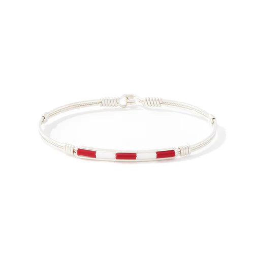 Spirit Ronaldo Collegiate Bracelet- Red 1 & White