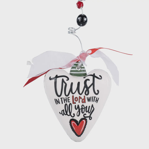 Trust in the Lord Heart Christmas Ornament