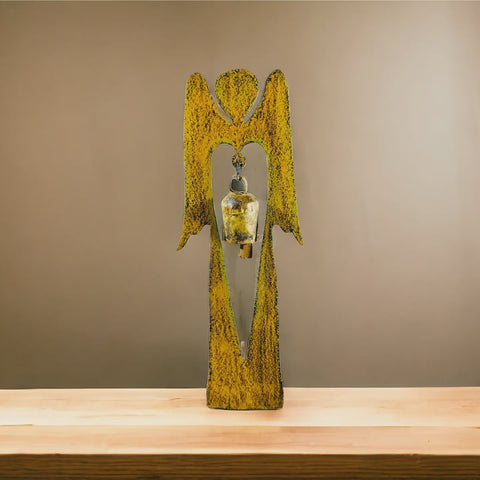 Metal Mission Style Angel Standing Bell Chimes Asst. Colors