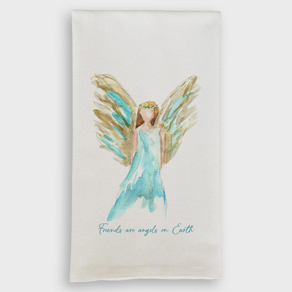 Blue Celestial Angel Dishtowel