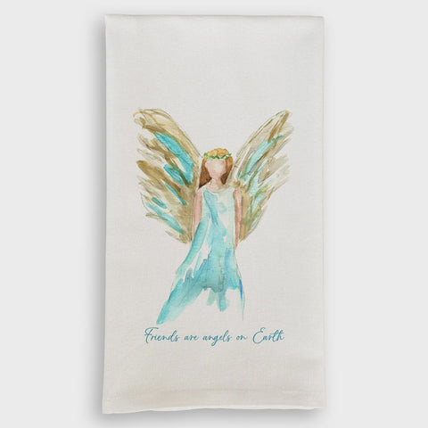 Blue Celestial Angel Dishtowel
