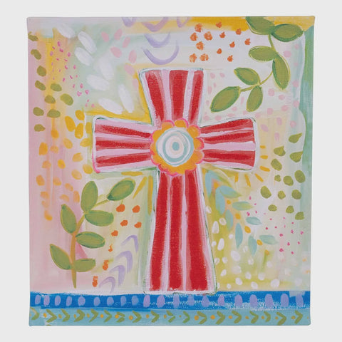 Pink Cross Canvas