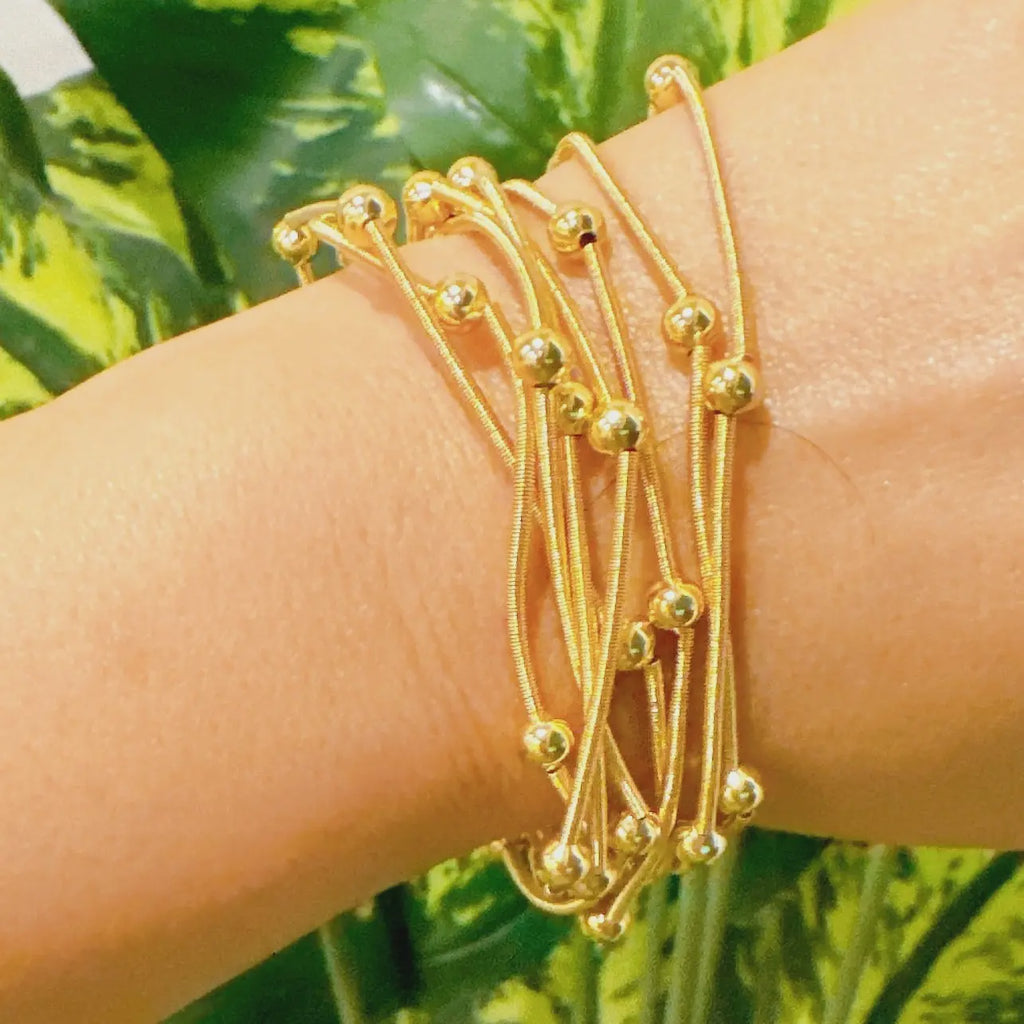 Balls and Beads Stretch Bracelet Set of 8