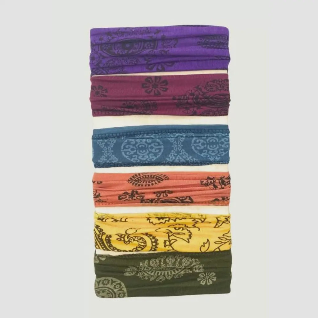 Handcrafted, Fair Trade, Circular Cotton Headband w Elastic