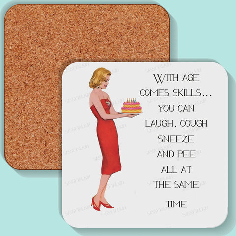 With Age Comes Skills Coasters