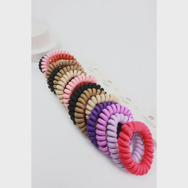 Matt Phone Cord Wire Elastic Hair Tie 4-pcs