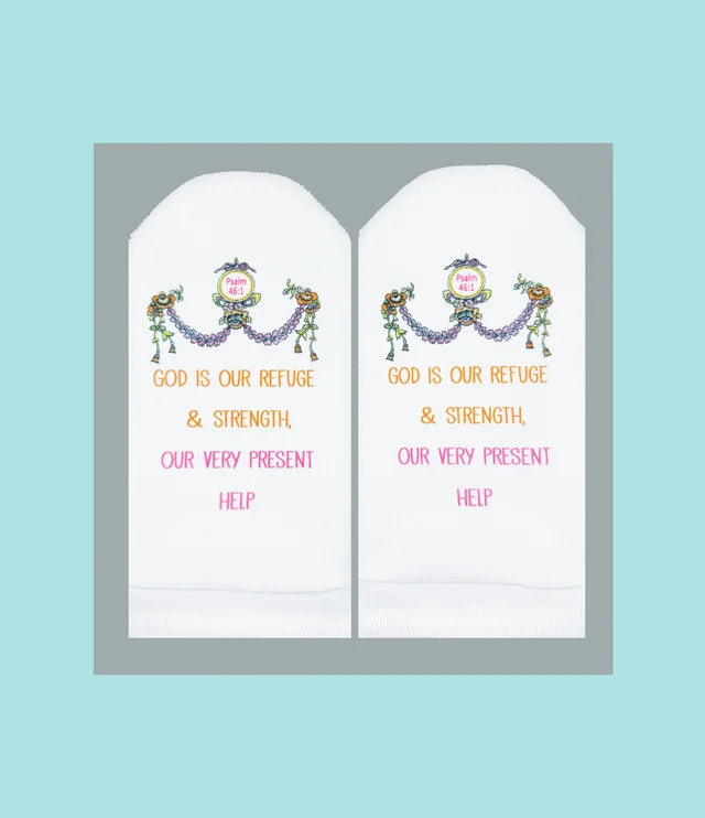 Scripture Socks God Is Our Refuge