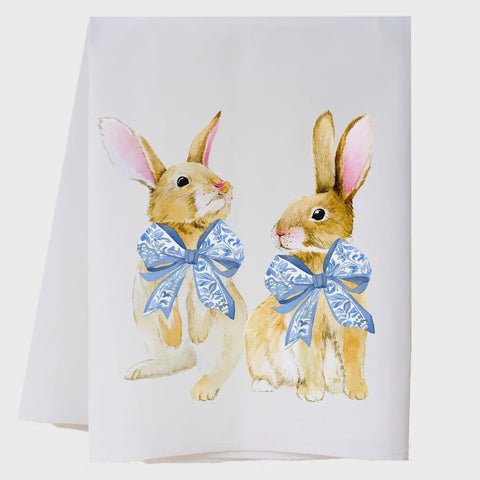 Bunnies and Bows Kitchen Towel