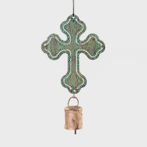 Cross Bell Mobile Wind Chime Asst. Colors