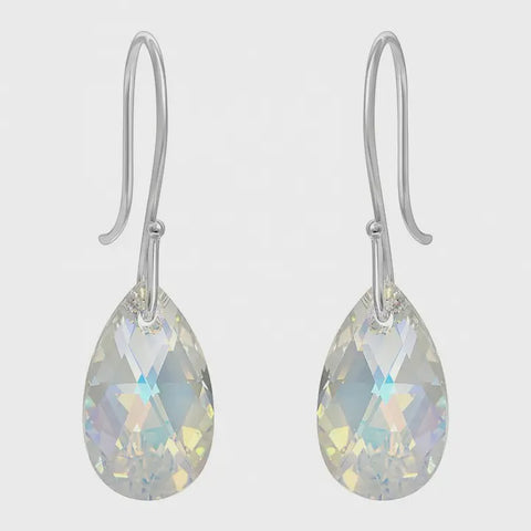 Crystal Pear Shape Dangle Earrings