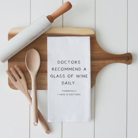 Wine Daily Tea Towel