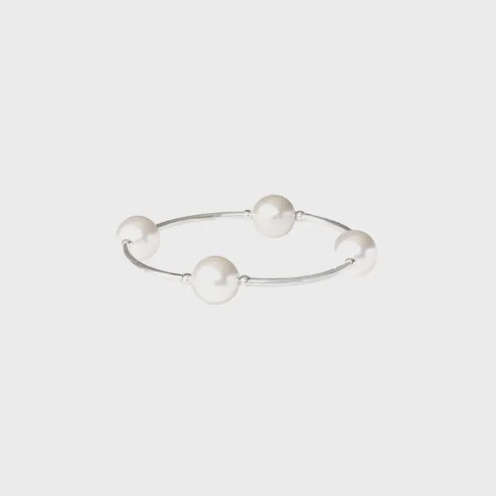 12mm White Pearl Blessing Bracelet