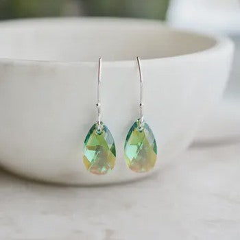 Crystal Pear Shape Dangle Earrings