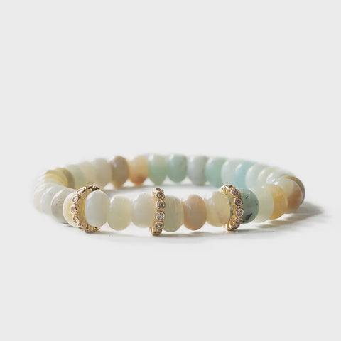 Rondelle-Amazonite Gemstone Bracelet