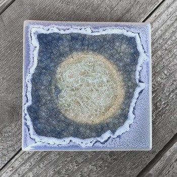 Handmade Square Crackle Geode Coaster
