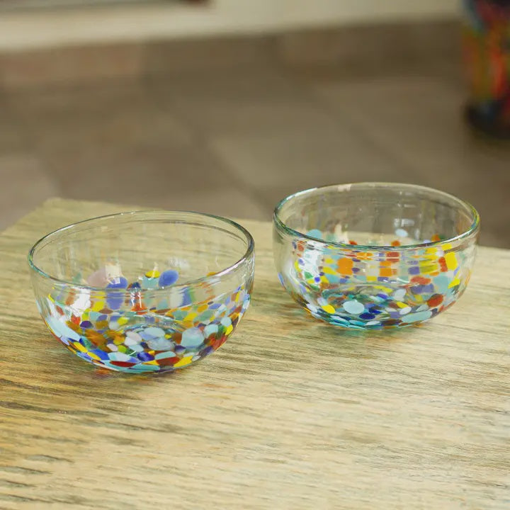 Confetti Festival Blown Glass Bowls