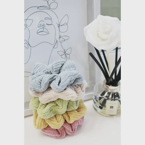Soft Chenille Knitted Scrunchie