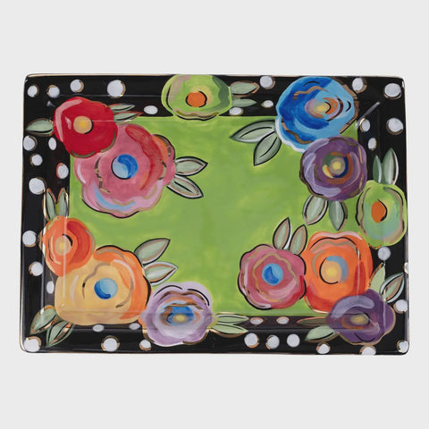 Polka Dot Flower Tray