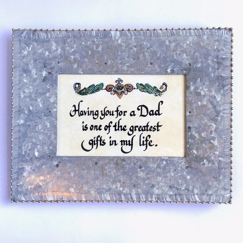 "Having You for a Dad" Framed Calligraphy