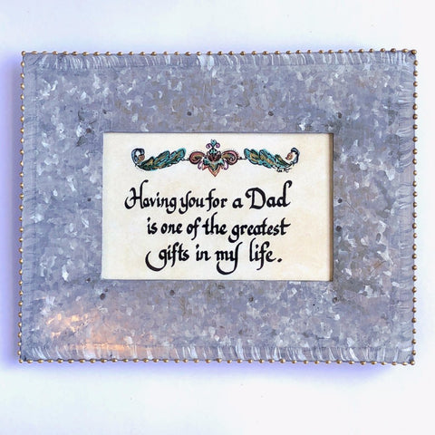 "Having You for a Dad" Framed Calligraphy