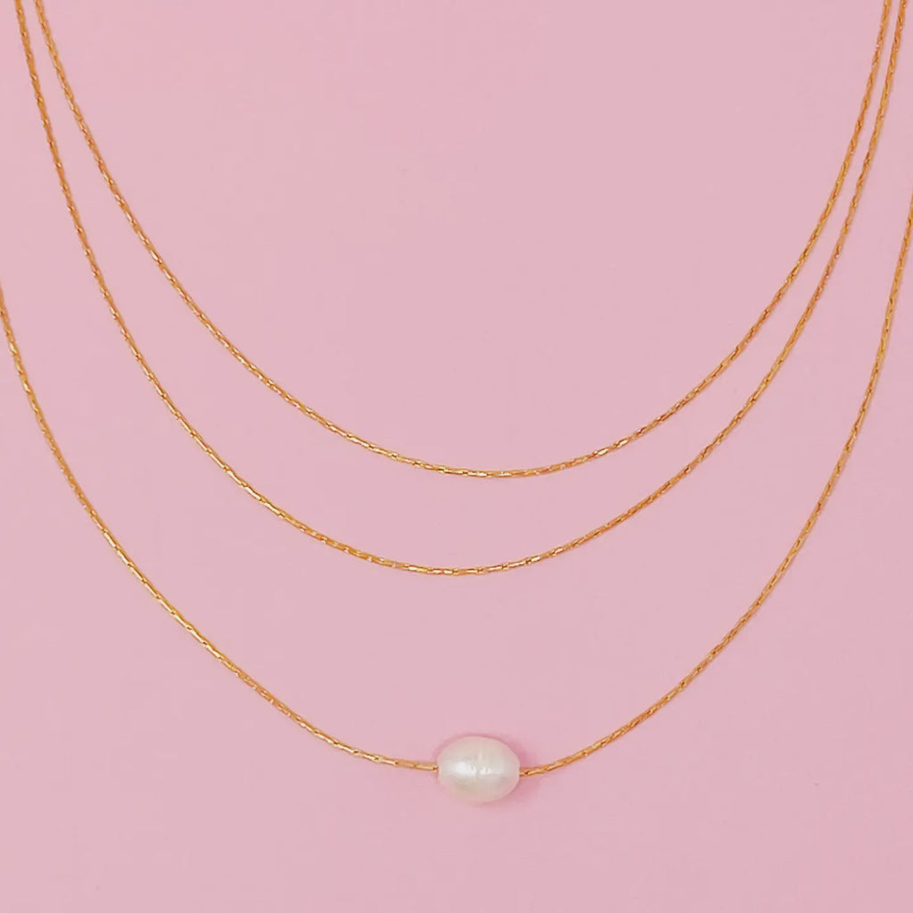 Layered Freshwater Pearl Pendant Necklace