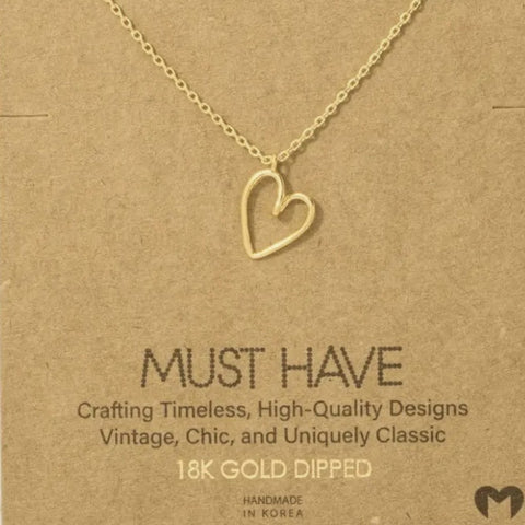 Gold dipped wire heart