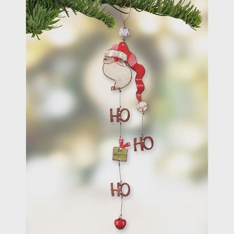 Santa Ho Ho Ho Dangle Ornament